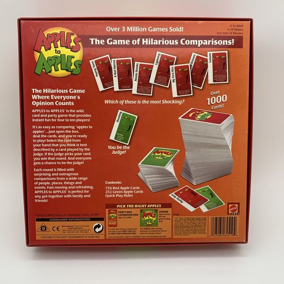 Apples to Apples Party Box Game by Mattel 100% Complete 2007 - Picture 2 of 12